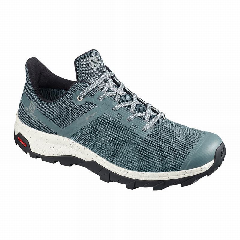 Buty Trekkingowe Męskie Salomon OUTLINE PRISM GORE-TEX - Ciemny Niebieskie / Czarne - Polska (719-DN